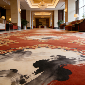 Rotoli di Moquette Moderna Trapuntata Stampata da Parete a Parete del Produttore, 100% Poliestere Lavabile e Resistente alle Macchie per Camere d'Albergo - Product Image 1