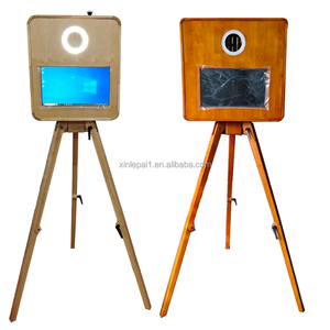 Cabina de Fotos de 15.6 Pulgadas con Textura de Madera y Color de Pintura Vintage, Compatible con Cámaras DSLR y SLR para Bodas y Fiestas - Product Image 3