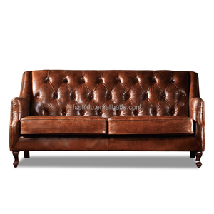 Sofá Chesterfield <span class=keywords><strong>de</strong></span> Cuero Italiano Genuino <span class=keywords><strong>de</strong></span> Buena Calidad <span class=keywords><strong>y</strong></span> Económico, EE. UU. - Product Image 1