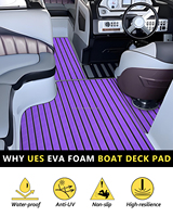 Revêtement de pont de bateau en mousse EVA KT GuoMei, pièces et accessoires marins, imperméable, antidérapant, rainures droites, adhésif puissant, pour yacht