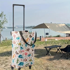 <b>Foldable</b> Oxford cloth shopping <b>cart</b>, large-capacity handheld premium bag – for outdoor, commercial, grocery & delivery - Product Image 5