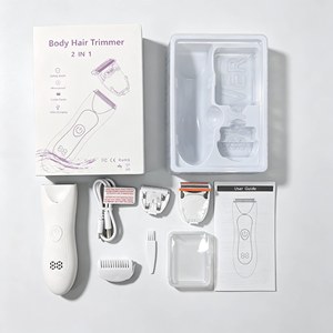 Tondeuse corporelle avec lampe LED, étanche IPX7, batterie lithium 600 mAh, recharge USB, lame céramique, pour voyage et <span class=keywords><strong>salon</strong></span> - Product Image 3