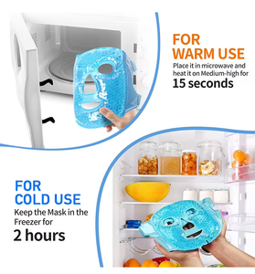 High Quality Ice Face Mask Gel Beads Cold Cooling Hot & Cold Therapy 33x21cm Face Compress Pain Relief - Product Image 3