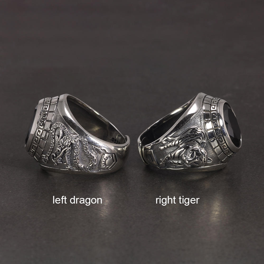 Anillos de hombre turcos de Plata de Ley 925 pura genuina, anillo