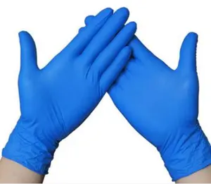 蓝色丁腈手套粉末免费安全食品级手套纯丁腈手套