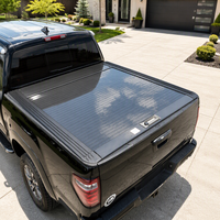 Couverture de benne rétractable manuelle en alliage d'aluminium, étanche, avec verrouillage à 3 voies, installation sans perçage pour camion Silverado