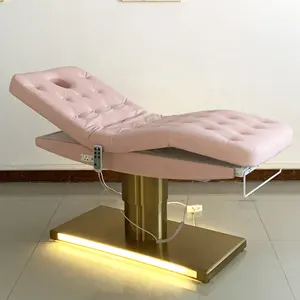 뷰티 침대 핑크 화장품 침대 미용실 에스테틱 의자 전기 뷰티 침대