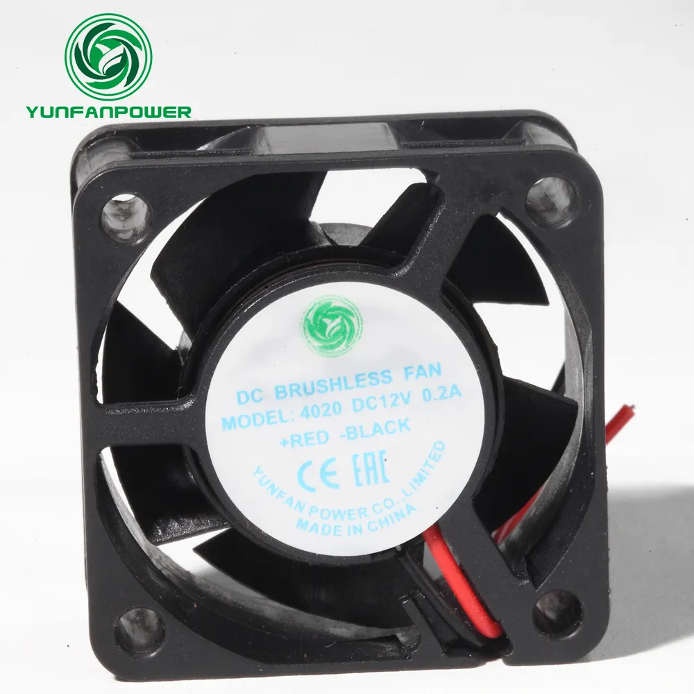 Toptan 40mm 12v dc kanalı fa standı masa soğutma fanı yüksek kaliteli fırçasız Fan