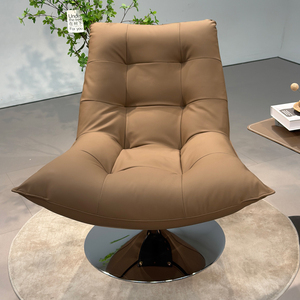 Sillón Giratorio de Cuero Moderno y Lujoso con Altura Ajustable para Dormitorio, Sala de Estar y Oficina, Sillón Giratorio 836 - Product Image 3