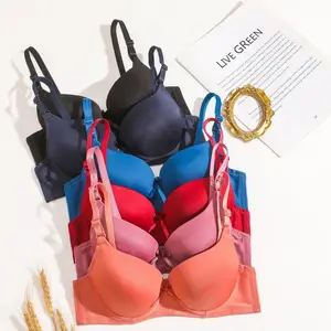 High Quality Underwire Women's Big Size b Cup Sizes Bra Thick Cup Push Up Strap Thick Cup Bra