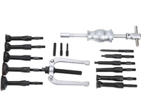 Ensemble portable de 16 pièces Extracteur de roulements Marteau coulissant Combiné Kit d'outils de réparation automobile Démontage et assemblage
