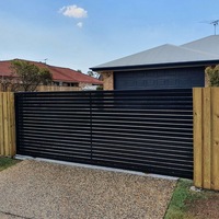 Aluminium schuifpoorten en gemotoriseerde schuifbare tuinpoorten met veiligheidsomheining voor tuin en op maat gemaakte kleur in Australische stijl