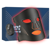 Máscara Facial de Silicona Líquida de Grado Médico Negra, Máscara de Terapia de Luz LED, Dispositivo de Belleza Facial OEM, Más Vendida
