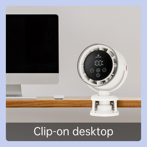 2025 Mới Nhất Mô Hình Thông Minh Clip Fan Màn Hình Cảm Ứng Xách Tay Turbo Blade Fan Cho Xe Đẩy Em An Toàn Cho Hộ Gia Đình Ngoài Trời Khách Sạn Sử Dụng Pin - Product Image 2