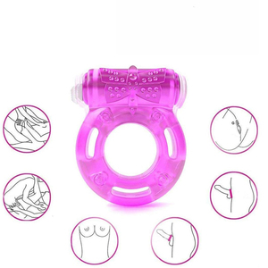 Verzögerung Ejakulation Silikon kautschuk Einweg Vibrierender Cockring Sexspielzeug Männer Lock Penis Ring Vibrator Cockring - Product Image 3