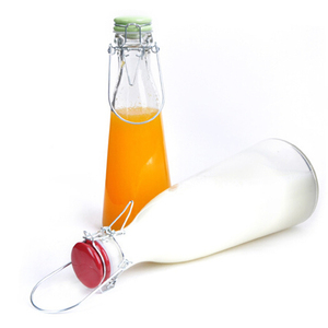 Wholesale <strong>200ml</strong> 250ml 300ml 500ml Juice <strong>Milk</strong> Glass Bottle <strong>Milk</strong> Bottle for <strong>Milk</strong> With Large Clip Lid - Product Image 3