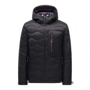 Vestes matelassées d'hiver surdimensionnées avec logo personnalisé, vêtements d'extérieur à capuche, manteau en duvet pour hommes - Product Image 5