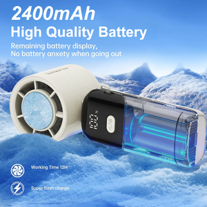 พัดลมมือถือพกพาแบบชาร์จไฟได้ รุ่นฮิตปี 2026 ความจุแบตเตอรี่ 2400mAh ความเร็ว 100 ระดับ พร้อมแผ่นประคบเย็น เหมาะสำหรับเป็นของขวัญสำหรับสาวๆ - Product Image 3