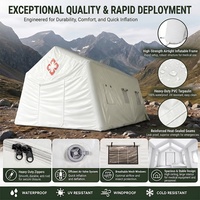 Tente médicale gonflable commerciale modulaire en PVC imperméable à déplieglement rapide, avec structure pneumatique, pour clinique temporaire, OEM ODM