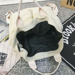 Sac à dos en toile naturelle imperméable de style cabas pour femme avec fermeture éclair et doublure en polyester pour adolescentes - Vente en gros - Product Image 3