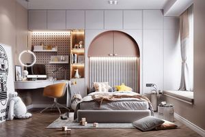 Armoire moderne minimaliste en bois pour enfants, rangement domestique pour chambre, hôtel/salle de sport, école - Vêtements/tiroirs - Product Image 5