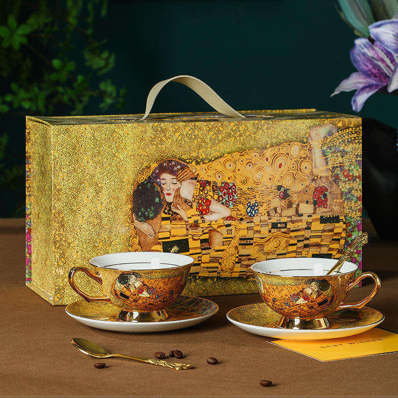 Two-cup saucer spoon gift box