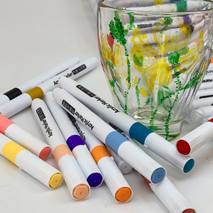 Ensemble de stylos marqueurs à pointe feutre en plastique acrylique personnalisés pour la peinture, le dessin, le tissu, le bois, le verre, la céramique, le papier - Product Image 6