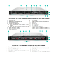 Serveurs en rack HPE Proliant DL360 Gen11, processeur Xeon, mémoire DDR5, prise en charge des GPU, stockage Internet décontracté