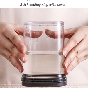 Transparent High Capacity Square Plastic Storage Jars Waterproof and Decorative DIY Sticker Fridge <b>Kitchen</b> Food Storage - Product Image 2