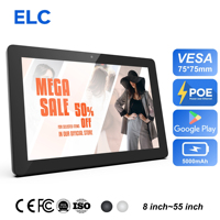Tablette Android 11 WF1028T 10,1 pouces avec écran tactile, résolution 1280*800, affichage mural, alimentation PoE, qualité commerciale pour les entreprises