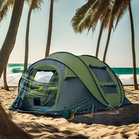 Tente de camping de luxe pliable à ouverture rapide en une seconde, grande tente multi-personnes à armature en acier pour toutes les saisons, modèle Wind Valley