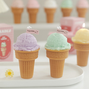AIKUN Handmade Soy Wax Animal Shape Ice Cream Cone Scented Aromatherapy Candles with <b>Box</b> for Christmas & Easter <b>Gifts</b> - Product Image 5