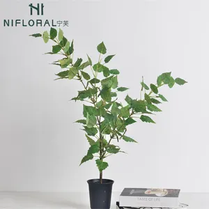 Nifloral giá bán buôn vải lá nhân tạo Faux cây bạch dương trong nhà 70cm