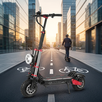 11" tout-terrain 60V 38A batterie au Lithium double plage d'entraînement Max 75miles tout Terrain scooter électrique pliable