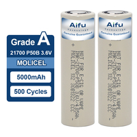 Baterai Lithium Ion Isi Ulang Molicell 21700 P50B Cell 5000mah 60A untuk Sepeda Motor Roda 2 & Motor Trail