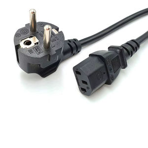 Cable de alimentación estándar europeo CEE 7/7 Schuko a C19, 3x2.5mm2, cable de extensión de alta potencia para suministro de PDU de servidor de minería. - Product Image 1