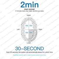 Cepillo de Dientes Eléctrico Recargable con Temporizador de 30 Segundos, 5 Modos, Resistente al Agua IPX7 para una Limpieza Profunda, Cepillo Dental Inteligente