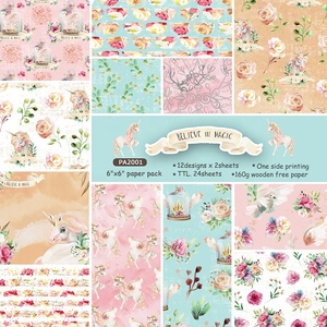 Factory Direct Sale 24sheets Cardstock 6x6 Scrapbook <strong>Patterned</strong> <strong>Paper</strong> - Product Image 2