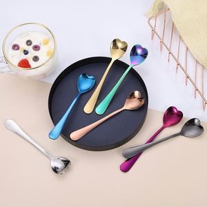 New Stainless Steel Creative Children Dessert Love <b>Spoon</b> Stainless Steel Tableware Heart-shaped <b>Spoon</b> - Product Image 5