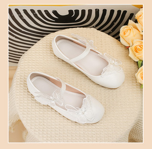 Zapatos Mary Jane para Niña, con Lazo, Estilo Princesa, Suela Suave, Blancos, para Vestir, Zapatos Infantiles - Product Image 3