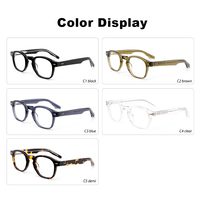 Lunettes de vue anti-lumière bleue en acétate tendance, monture large unisexe, verres anti-lumière bleue pour myopie, vente en gros