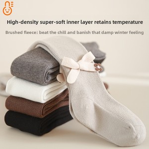 Nouveaux Leggings en Coton Tricoté Respirant pour Filles, Collants à Nœud Papillon en Velours Fin pour Enfants - Product Image 4