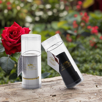Biodégradable de haute qualité en gros personnalisé papier PET boîte d'emballage pour fleur fraîche Rose cadeau en plastique cylindre boîte