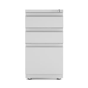 Blanco 3 CajonesPedestal fijo debajo del Gabinete de archivo de metal de almacenamiento de llenado de escritorio para oficina - Product Image 1