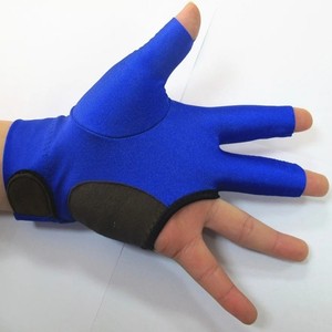 Alta calidad IBS mano izquierda abierta 3 dedos guantes de billar guantes de taco de billar Unisex Fitness deportes accesorios de billar - Product Image 4