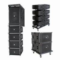 Système de haut-parleurs de tableau de ligne d'armoire en bois de 10 "pour les étapes de fêtes intérieures/extérieures Support de carte mémoire croisé bidirectionnel couleur unique
