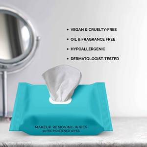 Nettoyant visage <span class=keywords><strong>bio</strong></span> OEM, démaquillant, marque privée, lingettes démaquillantes, lingettes nettoyantes pour le visage - Product Image 5