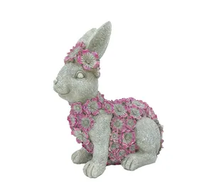 Top Grace mignon lapin Figurines Mini résine lapin jouets jardin animaux Statues résine artisanat décorations de gâteau