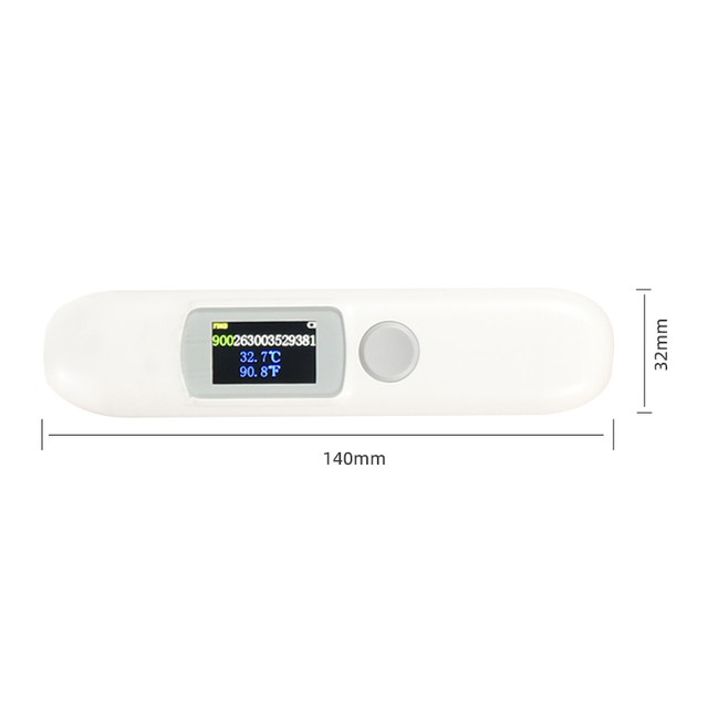 Animal Chip Reader 134.2Khz FDX-B Temperature Microchip Scanner for Pet Temperature Monitoring