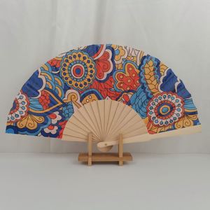 Éventail pliant traditionnel en bois peint de 23 cm, style espagnol, pour femmes - Idéal pour les soirées dansantes et les cadeaux d'affaires (vente en gros) - Product Image 5
